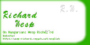 richard wesp business card